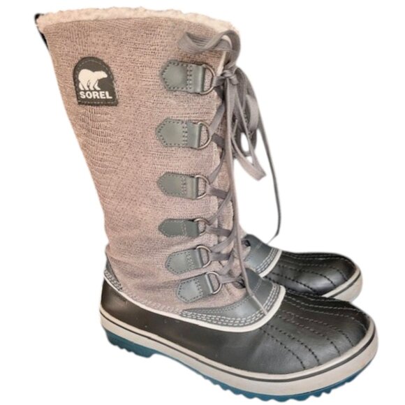 Sorel Tivoli Tall Mid-Calf Winter Snow Boots - NL1907-051 - Tan/Gray/Black - 8.5 - Picture 1 of 10